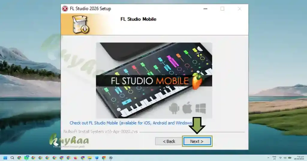 FL Studio Mobile app advertisement screen during installation
