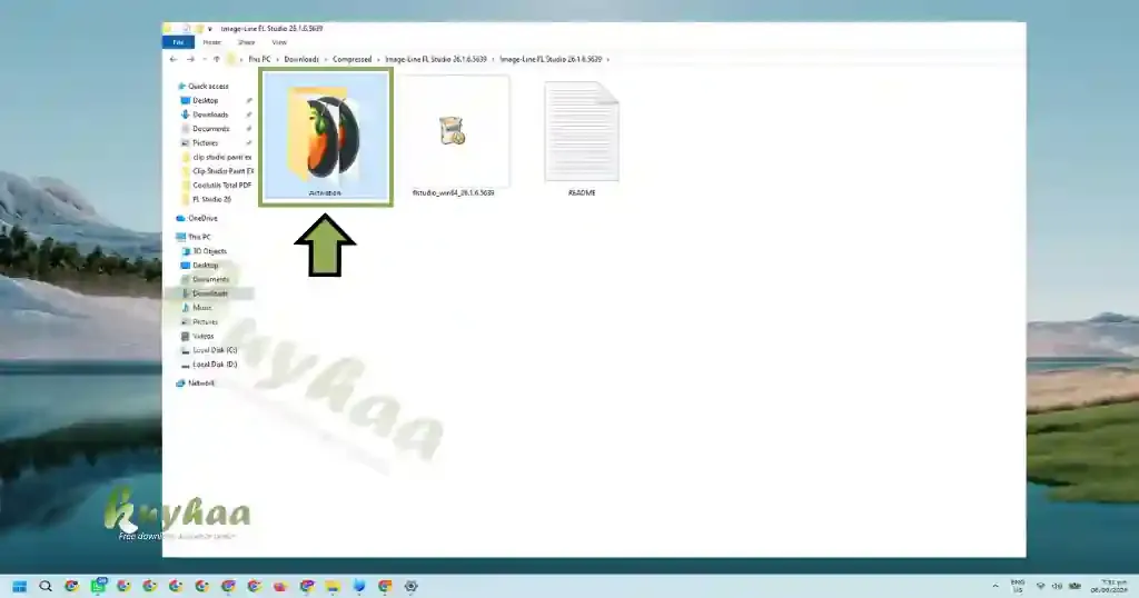 Right-clicking the FL Studio desktop shortcut to select Open file location