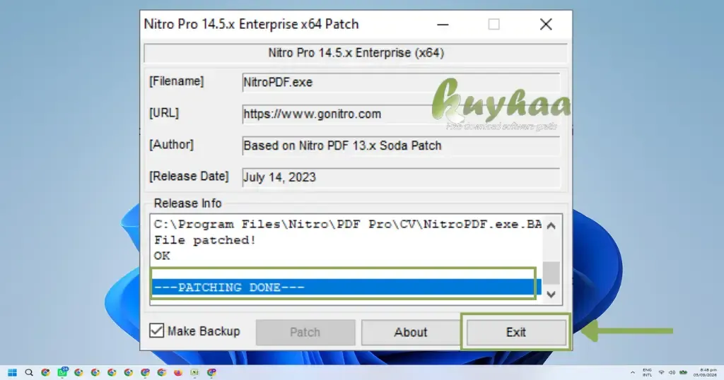 Patching has been done