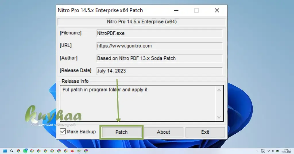 Run the Patch File