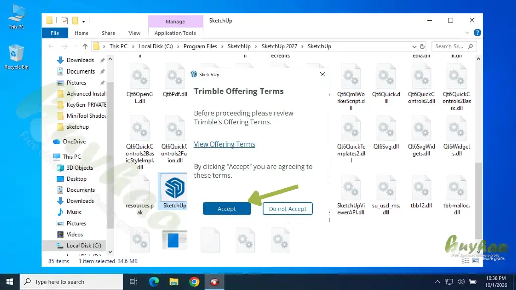 Accept the Trimble Offering Terms