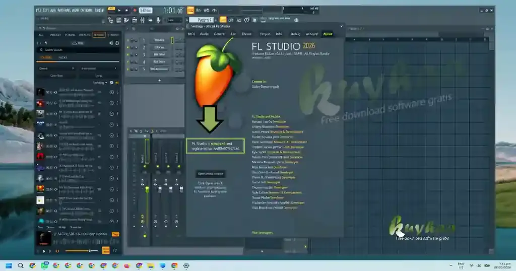 The fully activated FL Studio 2026 interface ready for use