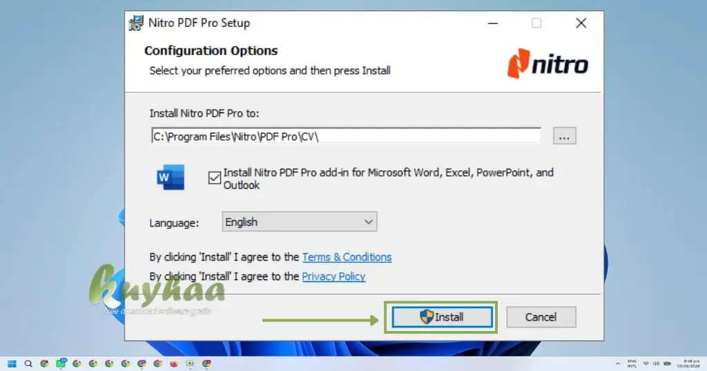 select installation location