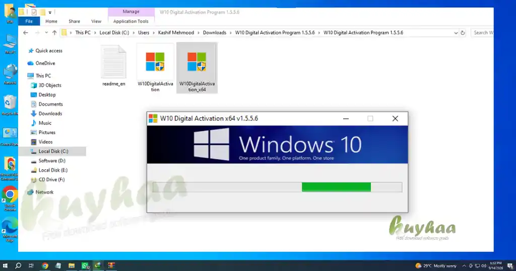 activating windows