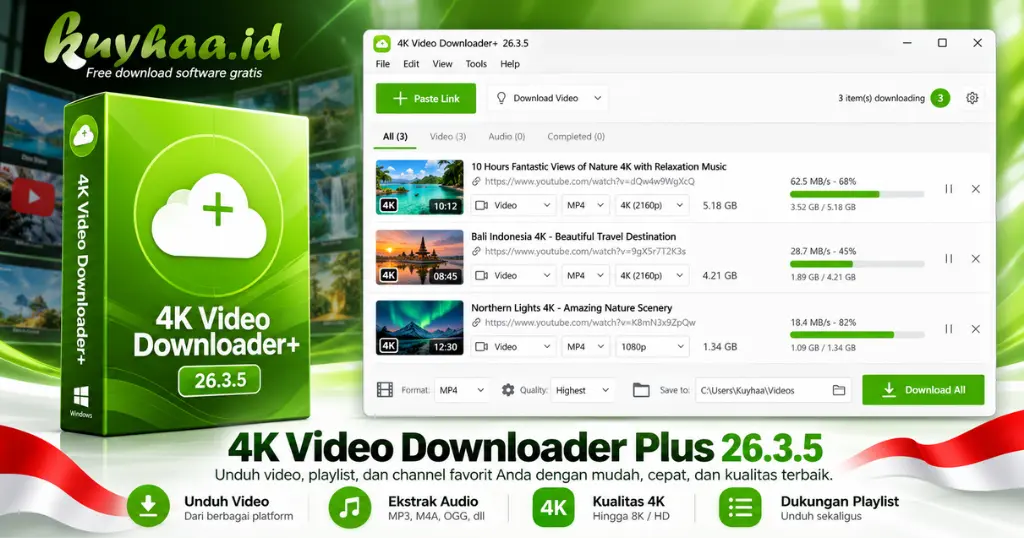4K Video Downloader Plus Full Terbaru Version feature image