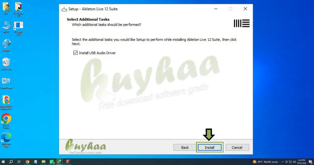 Select the installation location