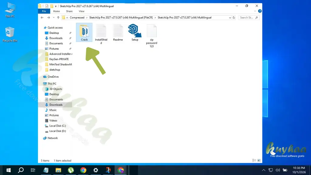 Open the Sketchup Crack Folder
