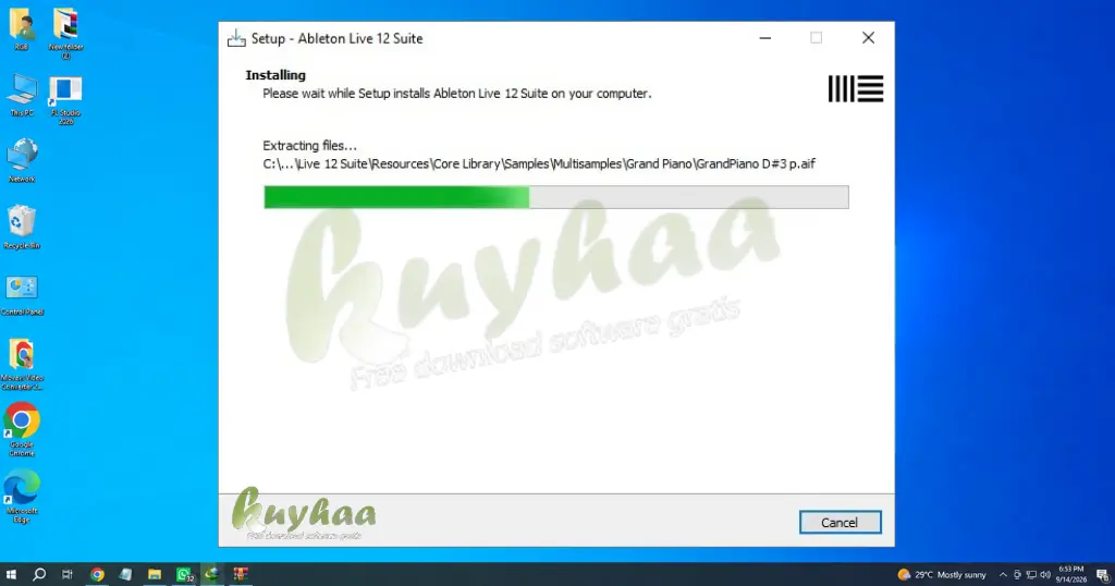 Wait for it to install