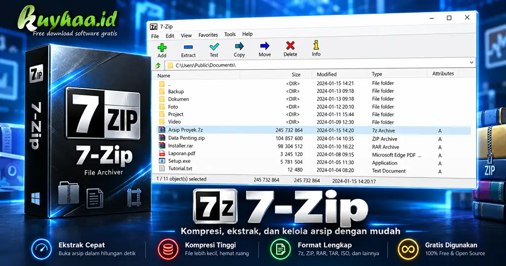 7-Zip Full v26.04 Terbaru Download screenshot 1