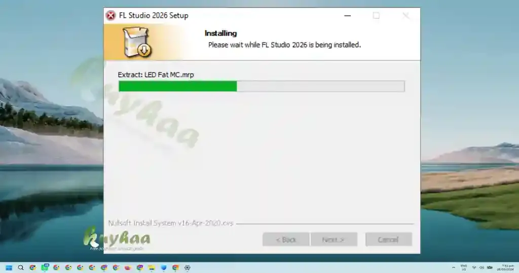 Installation progress bar for the FL Studio Terbaru version