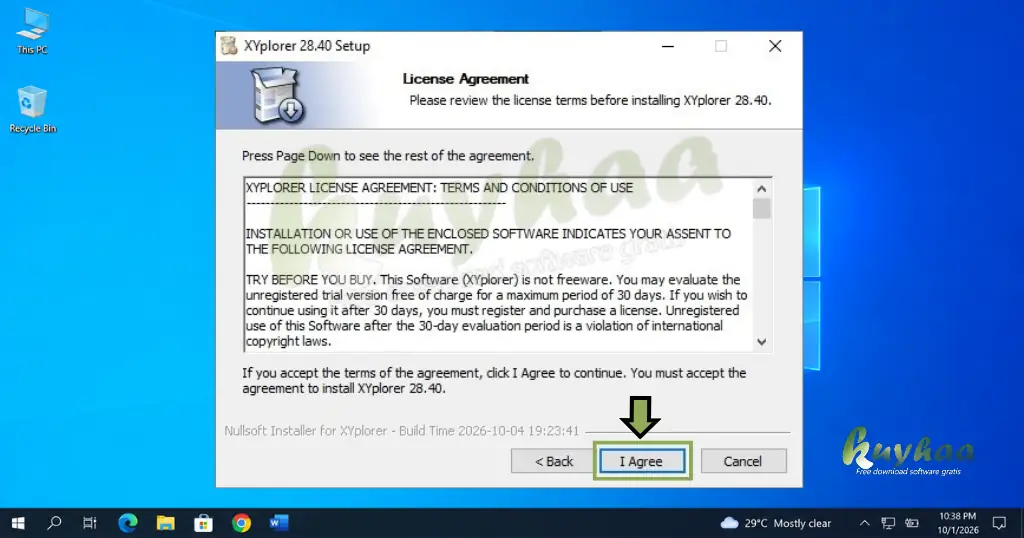 Accept License Agreement