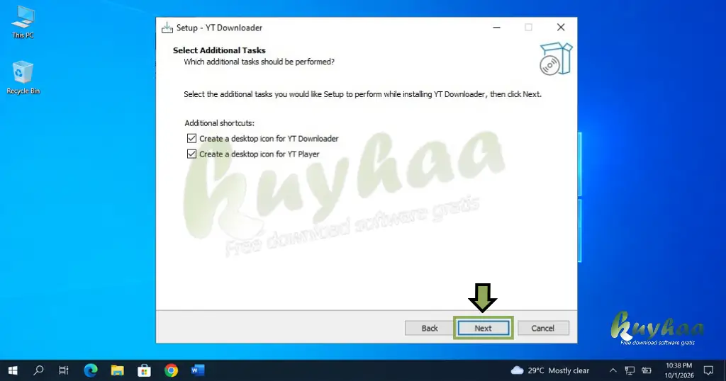 Select Additional Tasks