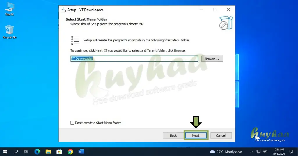 Set Start Menu Folder Name