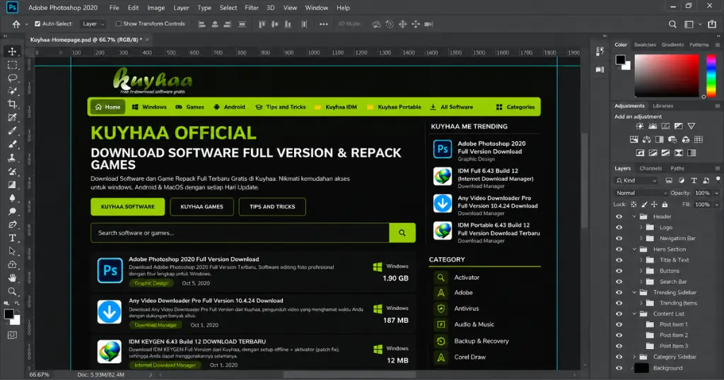 Free Download Adobe Photoshop CC 2020 Kuyhaa
