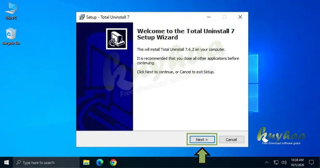 Installer will start
