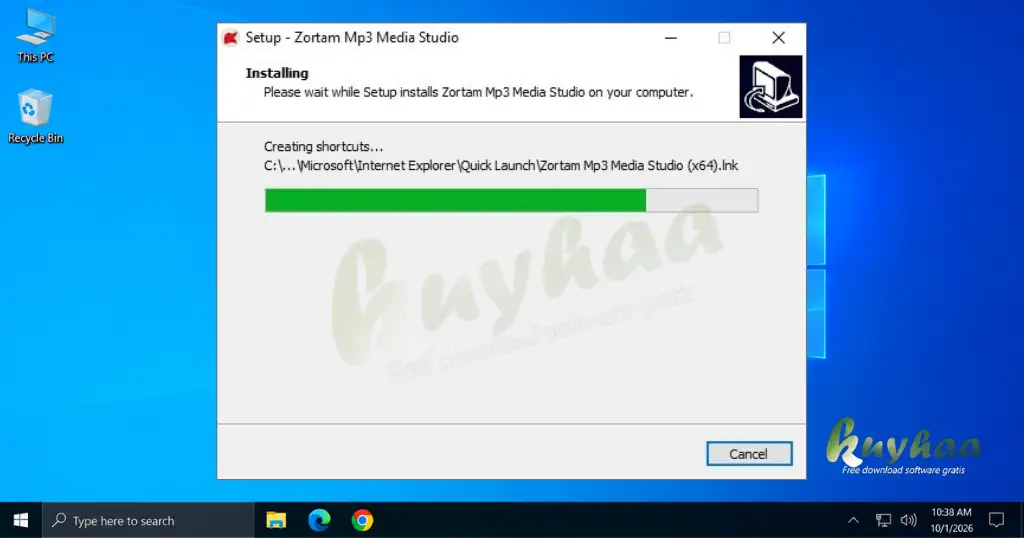 installing Zortam please wait