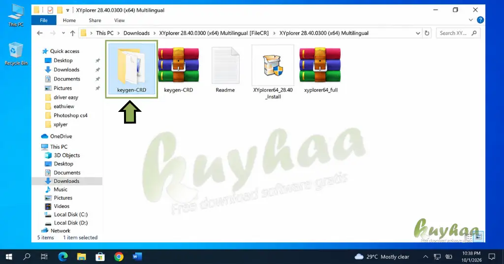 Open Extracted Keygen Folder