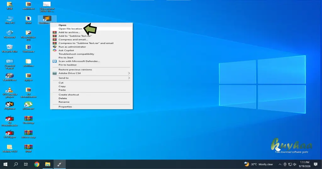 Open Program File Location