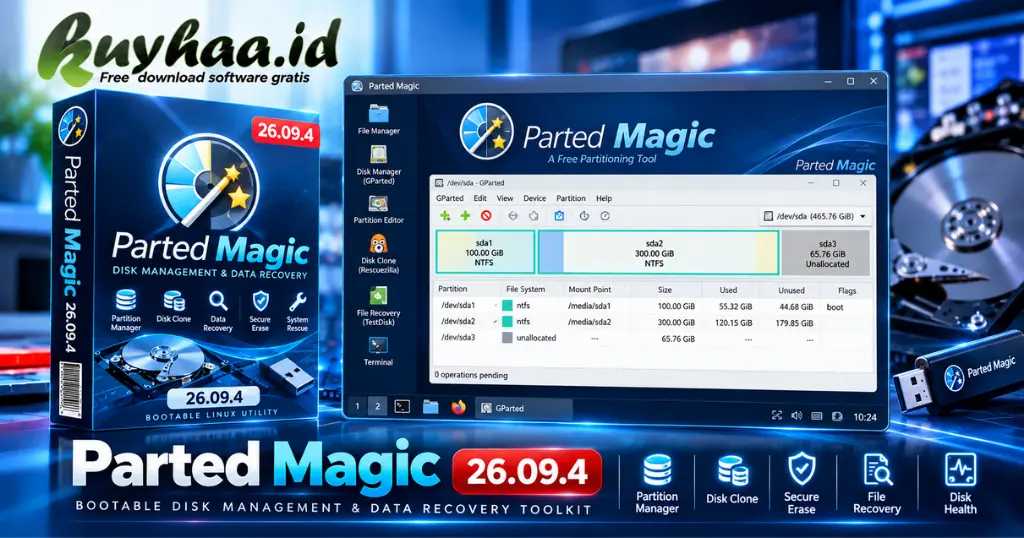 Parted Magic Full Version 26.09.4 Download Terbaru screenshot 1