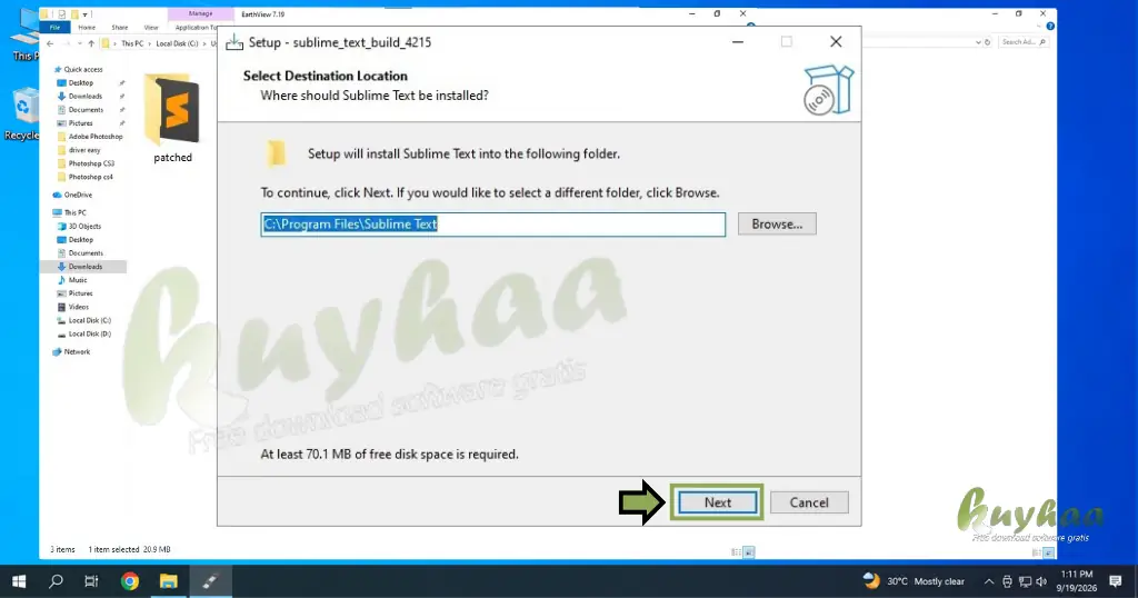 Choose Installation Directory