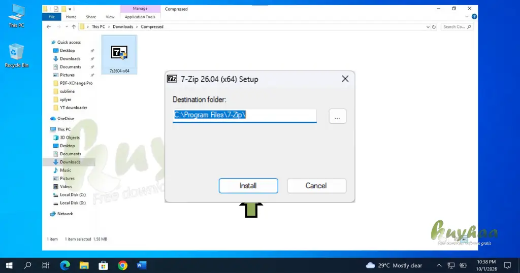 select installation location