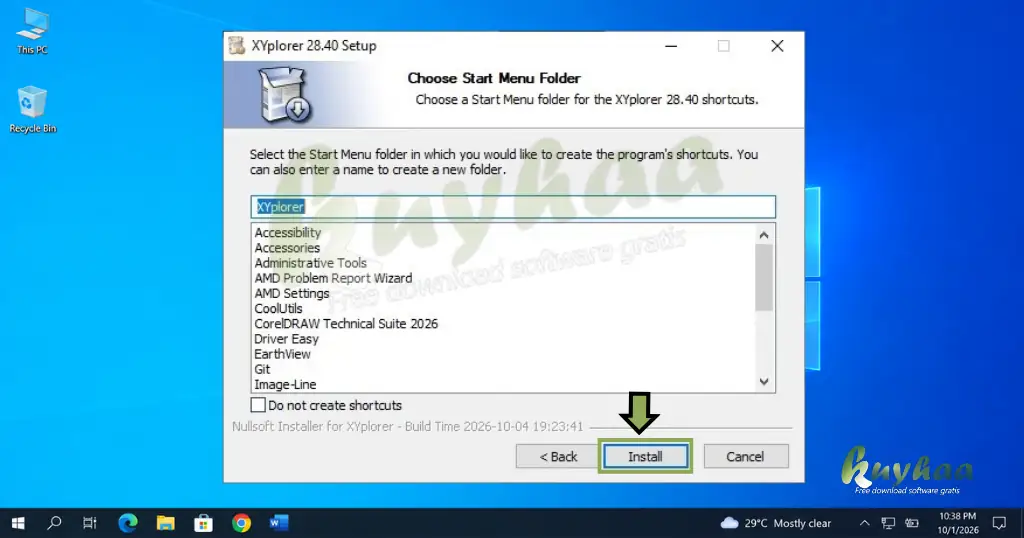 Select Product Component and Install