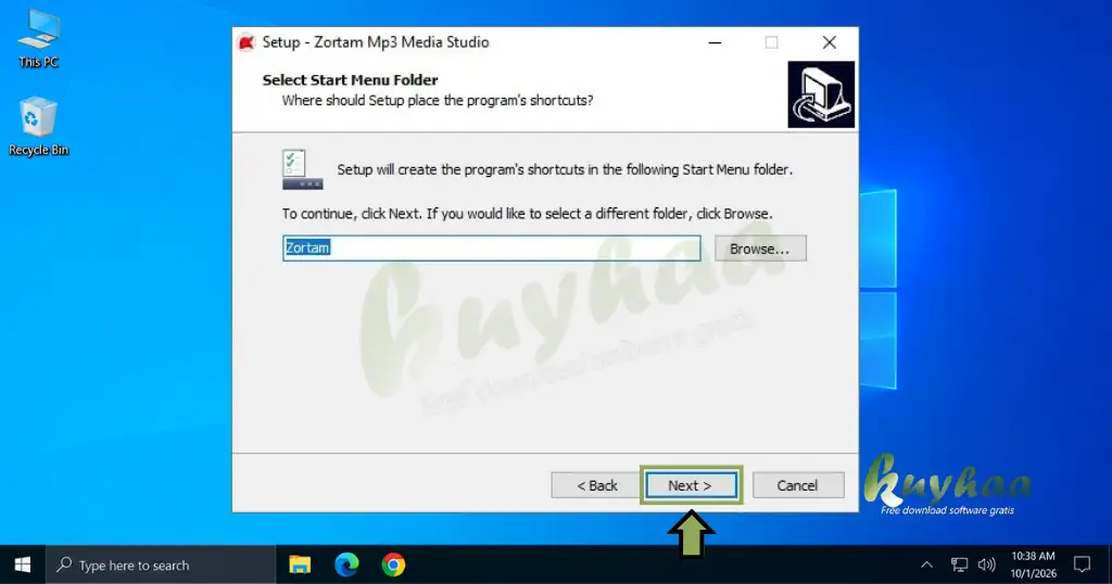 start menu folder for zortam