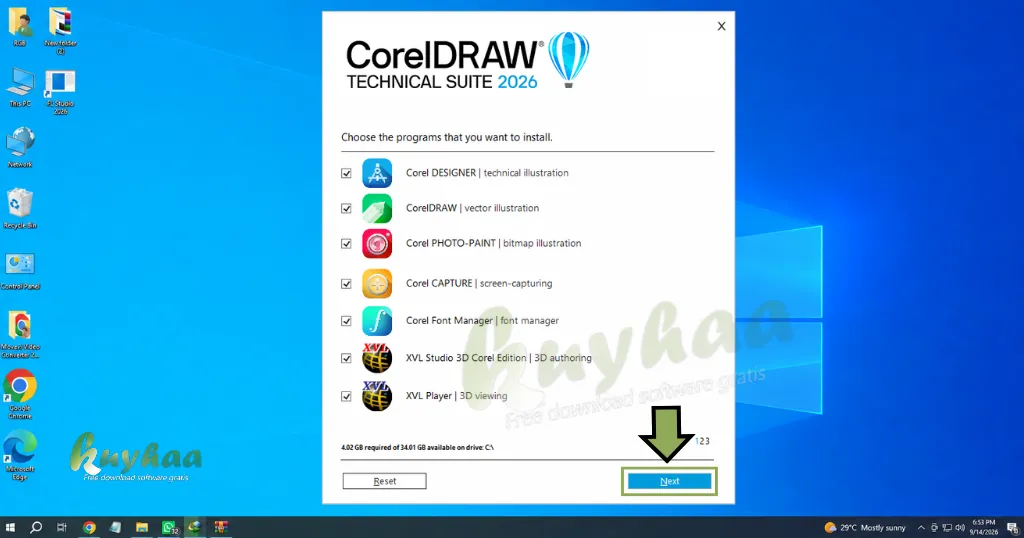 Step 11 Choose Programs to Install CorelDRAW Technical Suite 2026