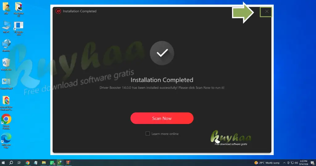 Close The IObit Driver Booster Pro Full