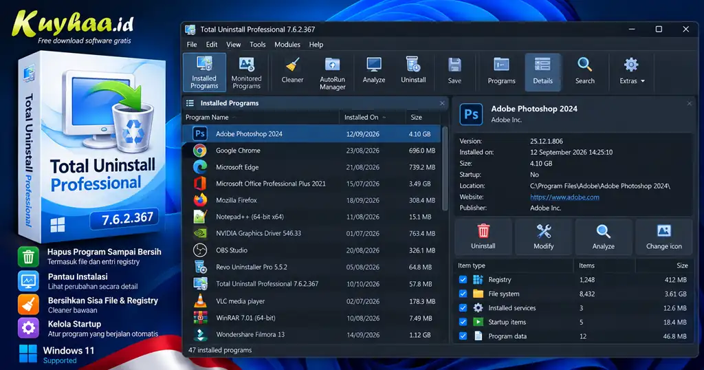 Total Uninstall Professional 7.6.2.367 Full Version Download screenshot 1