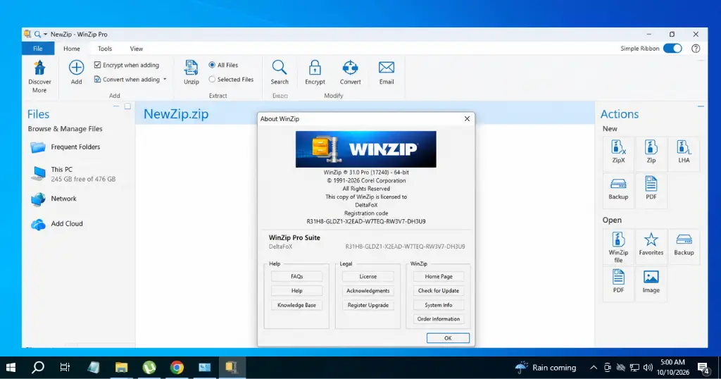 winzip full version activated
