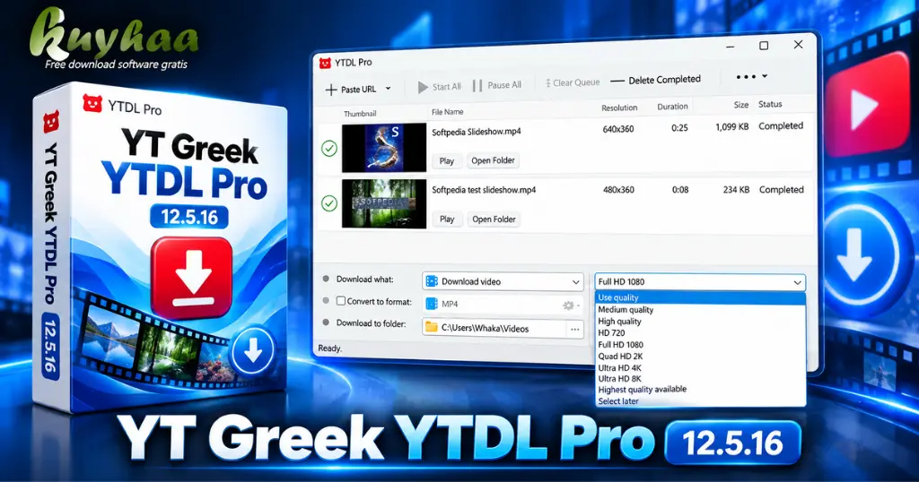 YT Greek YTDL Pro 12.5.16 interface image