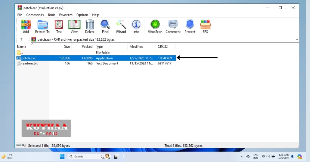 This picture shows open patch file of CCleaner