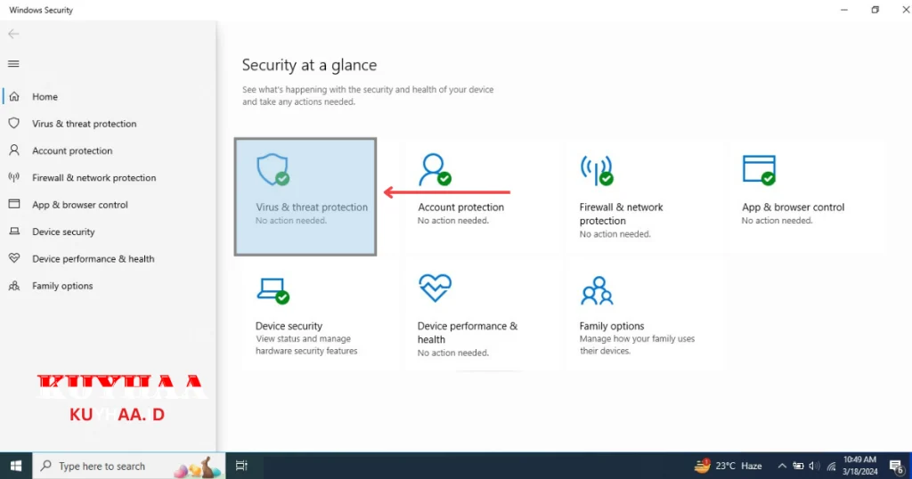 Virus and Threat Protection KMSAuto Lite