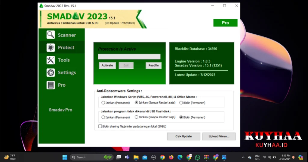 This picture shows the interface of SmadAV