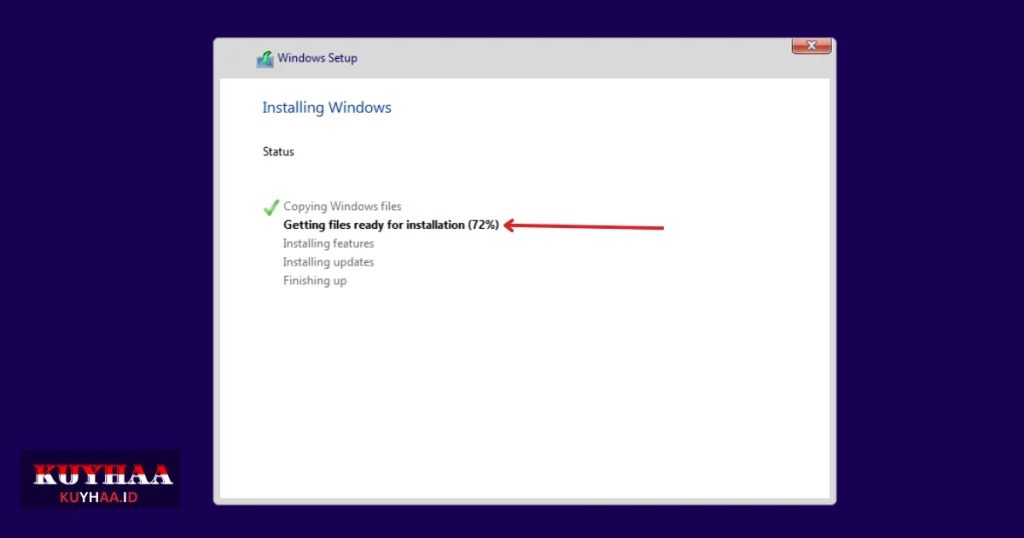 This picture shows Getting Ready improvement in Windows 11 setup