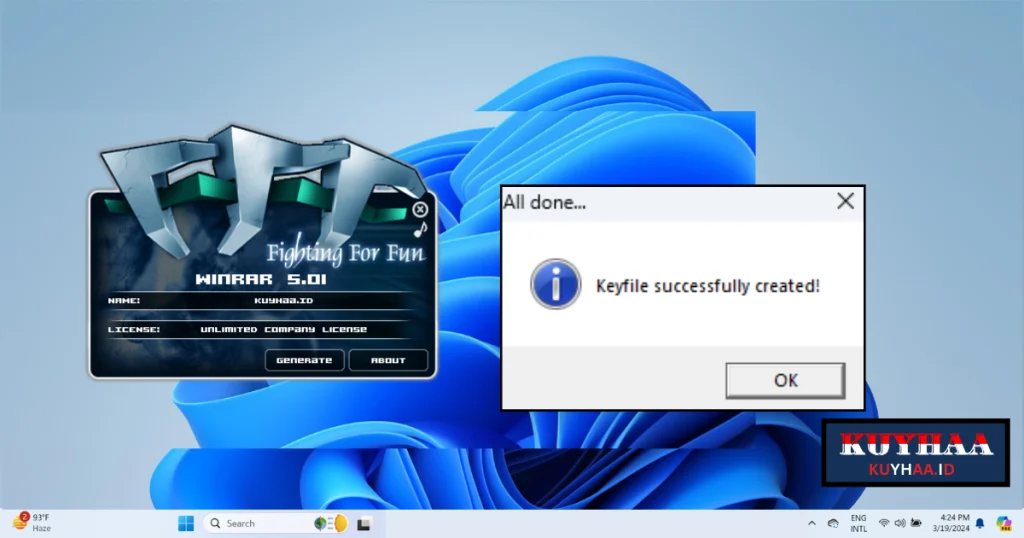 This picture shows keyfile is created