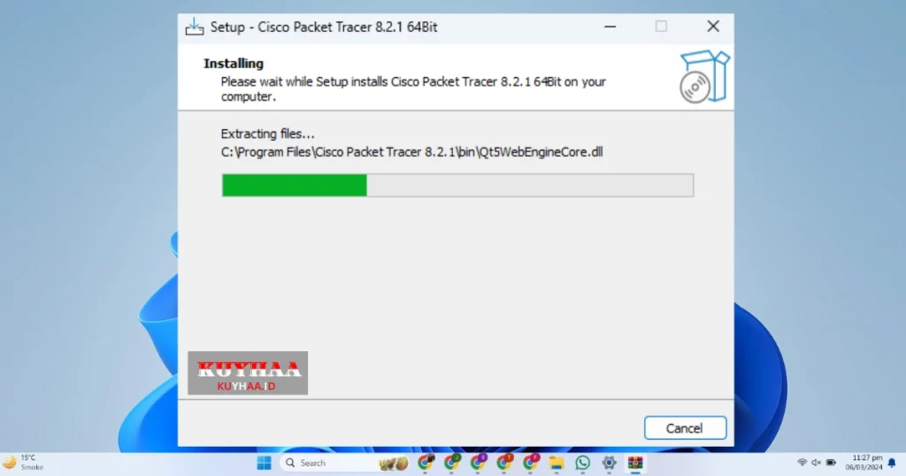 This picture shows installation starts