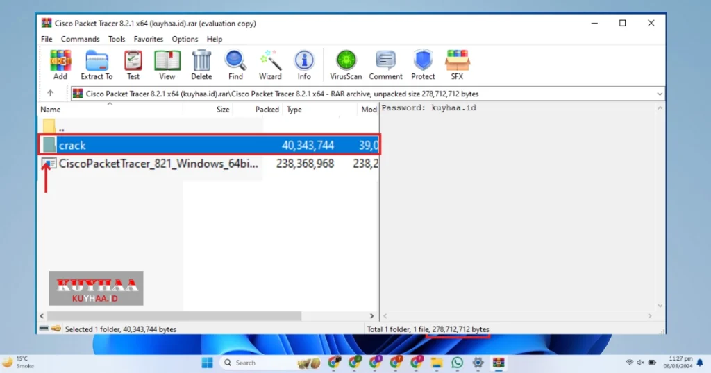 This picture shows open crack files of Cisco Packet Tracer