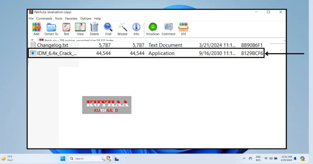 This picture shows to open Internet Download Manager Terbaru crack file 