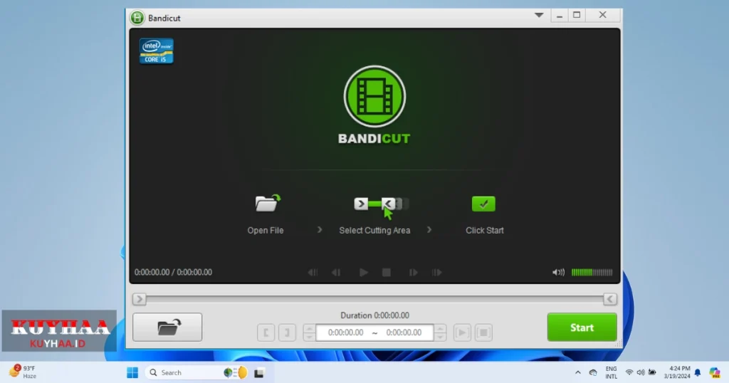 This picture shows the interface of Bandicut 