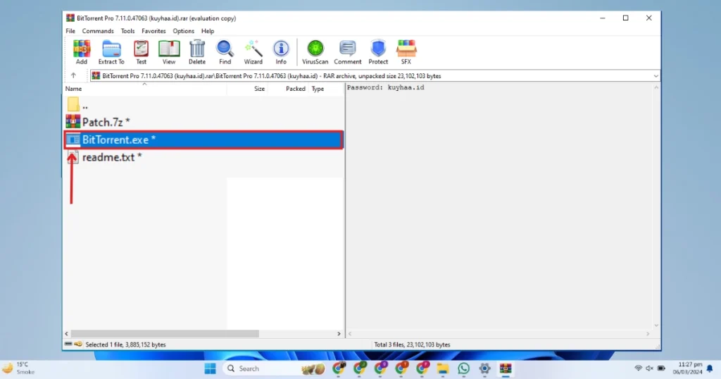 This picture shows to open BitTorrent Pro Exe