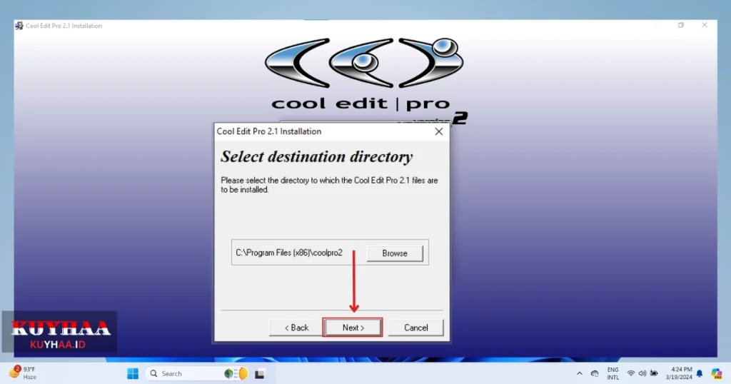 This picture shows the interface of Cool Edit Pro