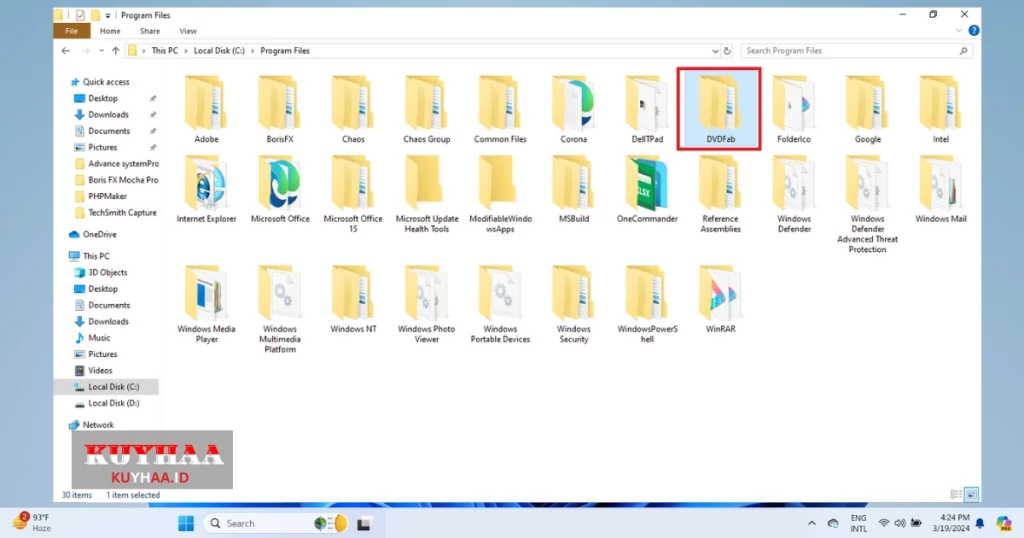 This picture shows to open folder