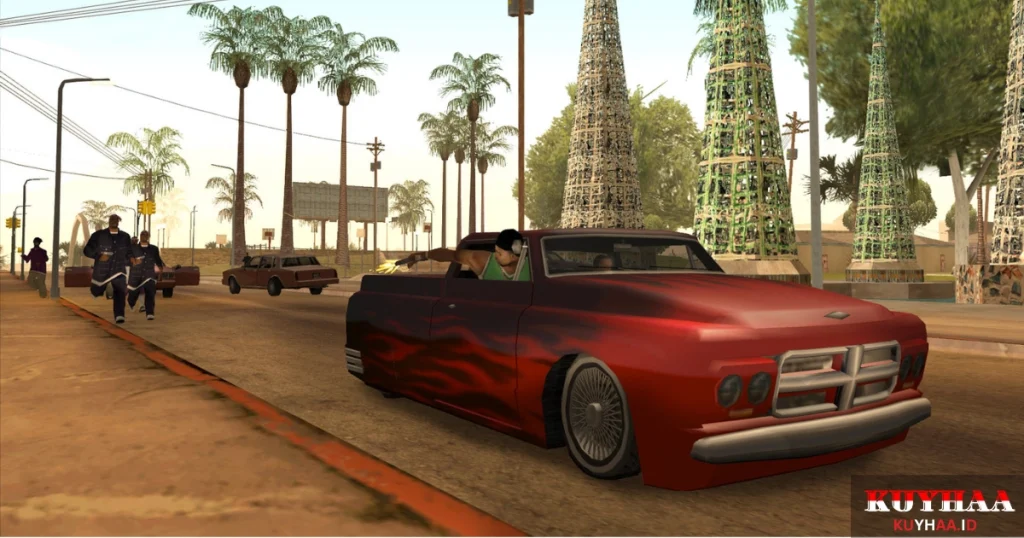 This picture shows the interface of GTA San Andreas