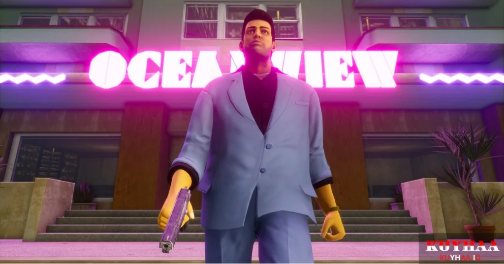 This picture shows the interface of GTA Vice City