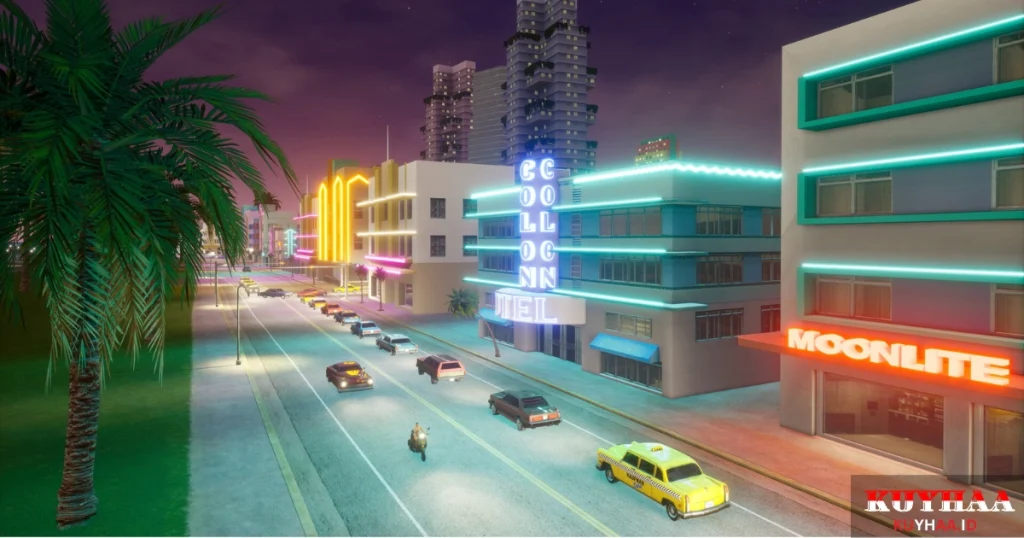 This picture shows the gameplay of GTA Vice City