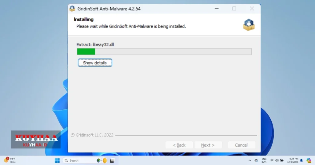 This picture shows the installation of GridinSoft Anti-Malware