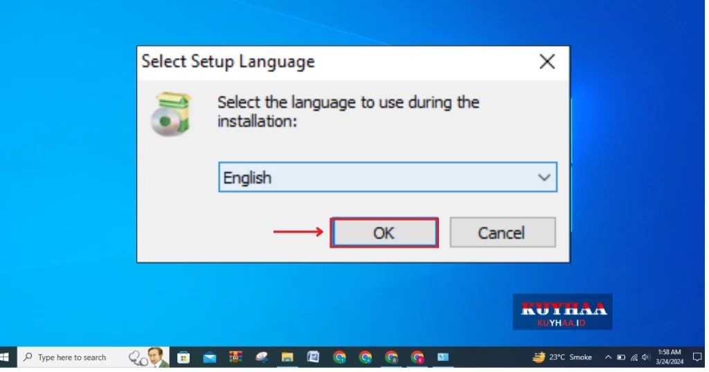 This images shows to select language