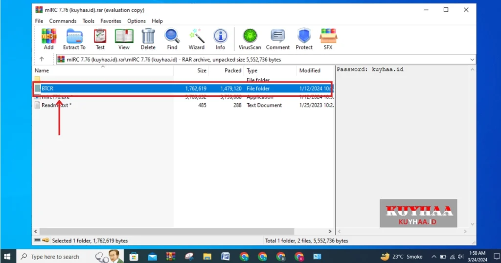 This picture shows to open the folder
